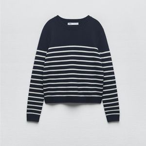 Zara Striped Rib Sweater BNWT